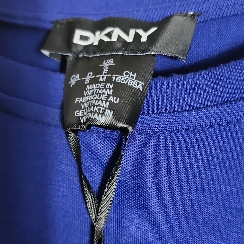 NWT DKNY Royal Blue Short Sleeve Shift Dress - Picture 5 of 5